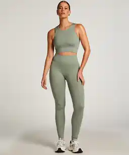 Hunkemoller Hunkemöller HKMX High waisted naadloze sportlegging Groen aanbieding
