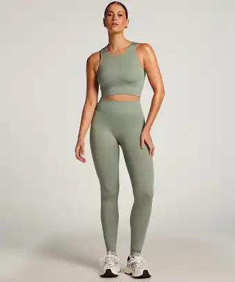 Hunkemoller Hunkemöller HKMX High waisted naadloze sportlegging Groen aanbieding