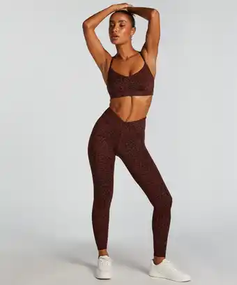 Hunkemoller Hunkemöller HKMX sportlegging met hoge taille Bruin aanbieding