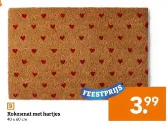 Blokker Kokosmat met hartjes aanbieding