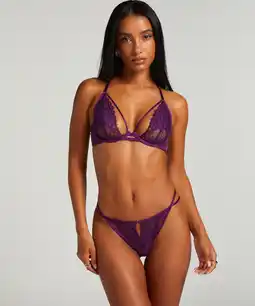 Hunkemoller Hunkemöller String Cinnamon Paars aanbieding