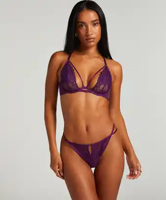 Hunkemoller Hunkemöller String Cinnamon Paars aanbieding