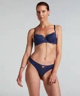 Hunkemoller Hunkemöller String Pearlene Blauw aanbieding