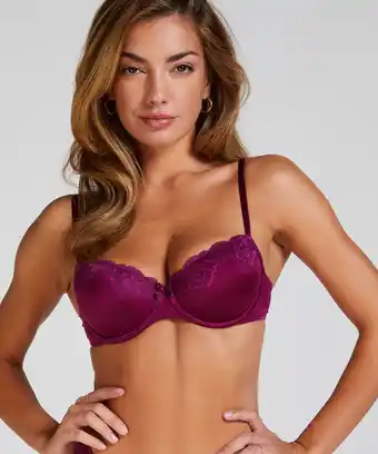 Hunkemoller Hunkemöller Voorgevormde beugel bh Lace & Shine Paars aanbieding