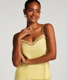 Hunkemoller Hunkemöller Cami top Satin Lace Geel aanbieding