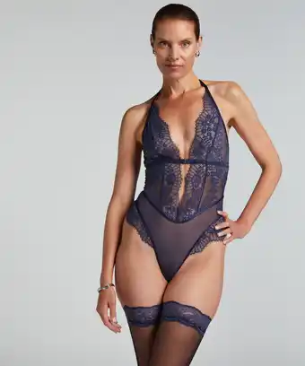 Hunkemoller Hunkemöller Body Pearlene Blauw aanbieding