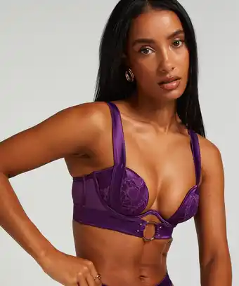 Hunkemoller Hunkemöller Voorgevormde longline beugel bh Elsa Paars aanbieding