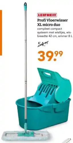 Blokker LEIFHEIT Profi Vloerwisser XL micro duo aanbieding