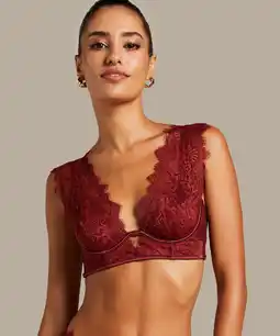 Hunkemoller Hunkemöller Niet-voorgevormde longline beugel bh Zoe Rood aanbieding