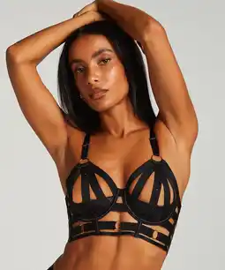 Hunkemoller Hunkemöller Niet-voorgevormde longline beugel bh Athena Zwart aanbieding