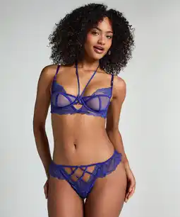 Hunkemoller Hunkemöller String Amari Blauw aanbieding