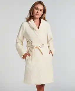 Hunkemoller Hunkemöller Badjas Fleece Wit aanbieding