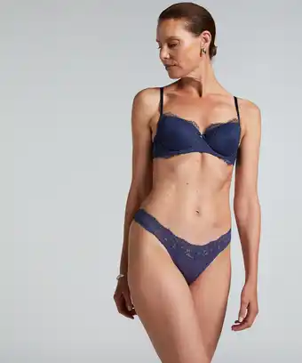 Hunkemoller Hunkemöller String Sunny Blauw aanbieding