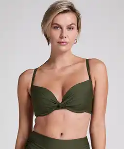 Hunkemoller Hunkemöller Voorgevormde beugel bikinitop Luna Groen aanbieding