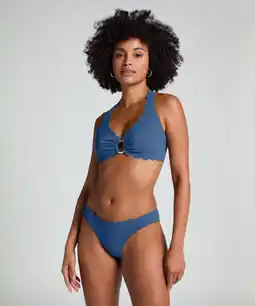 Hunkemoller Hunkemöller Rio Bikinibroekje Scallop Blauw aanbieding