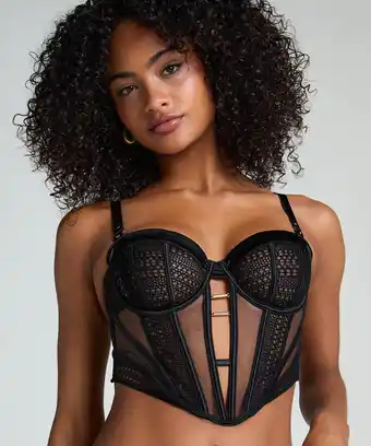 Hunkemoller Hunkemöller Niet-voorgevormde longline beugel bh Missy Zwart aanbieding