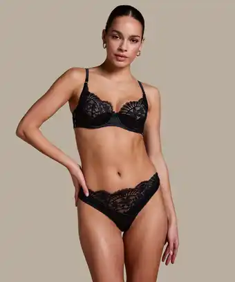 Hunkemoller Hunkemöller String Poppy Zwart aanbieding