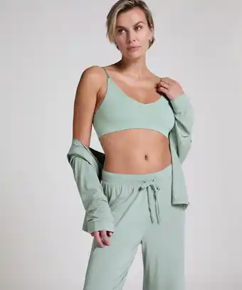 Hunkemoller Hunkemöller Jacket Jersey Essential Groen aanbieding