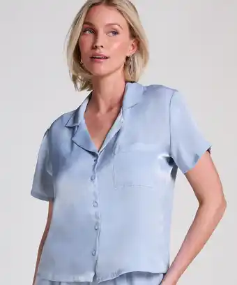 Hunkemoller Hunkemöller Jacket Satin Blauw aanbieding