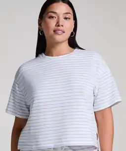 Hunkemoller Hunkemöller Pyjamatop Blauw aanbieding