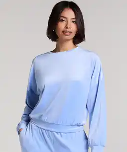 Hunkemoller Hunkemöller Velours Top Blauw aanbieding