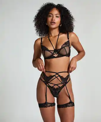Hunkemoller Hunkemöller Jarretel Amari Zwart aanbieding