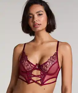 Hunkemoller Hunkemöller Niet-voorgevormde longline beugel bh Scarlett Rood aanbieding