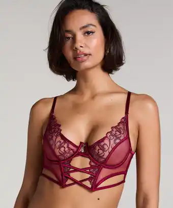 Hunkemoller Hunkemöller Niet-voorgevormde longline beugel bh Scarlett Rood aanbieding