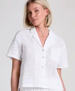 Hunkemoller Hunkemöller Jasje met broderie anglaise Wit aanbieding