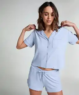Hunkemoller Hunkemöller Jacket Jersey Essential Blauw aanbieding