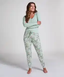 Hunkemoller Hunkemöller Pyjama broek Jersey Groen aanbieding
