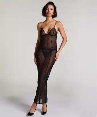 Hunkemoller Hunkemöller Slipdress Maxime Zwart aanbieding