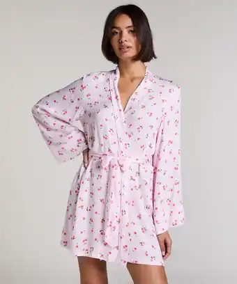 Hunkemoller Hunkemöller Kimono Satin Roze aanbieding