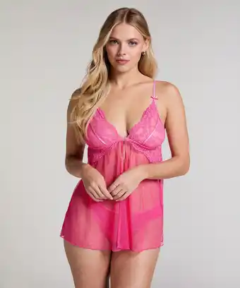 Hunkemoller Hunkemöller Babydoll Daisy Roze aanbieding