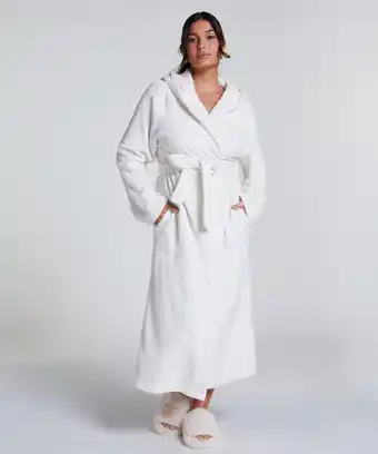 Hunkemoller Hunkemöller Badjas Waffle Wit aanbieding