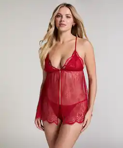 Hunkemoller Hunkemöller Babydoll Aldana Rood aanbieding