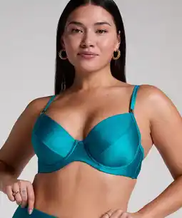 Hunkemoller Hunkemöller Niet-voorgevormde beugel bikinitop Aqua Groen aanbieding