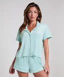 Hunkemoller Hunkemöller Shorts Velours Groen aanbieding
