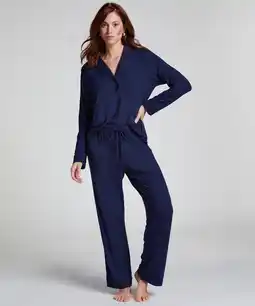 Hunkemoller Hunkemöller Broek Jersey Essential Blauw aanbieding