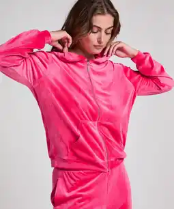 Hunkemoller Hunkemöller Hoodie jas Velours Roze aanbieding
