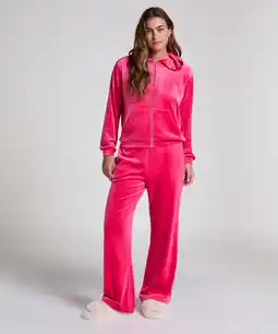 Hunkemoller Hunkemöller Velours pyjamabroek Roze aanbieding