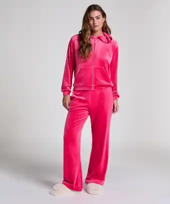 Hunkemoller Hunkemöller Velours pyjamabroek Roze aanbieding