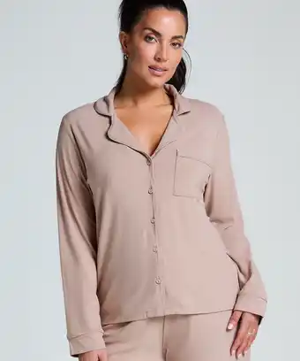 Hunkemoller Hunkemöller Jacket Rib Essential Beige aanbieding