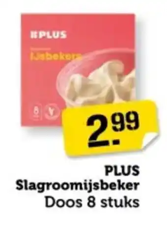 Coop PLUS Slagroomijsbeker aanbieding