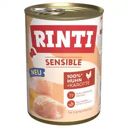 Zooplus Rinti Sensible Puur 24 x 400 g - Kip & wortel aanbieding