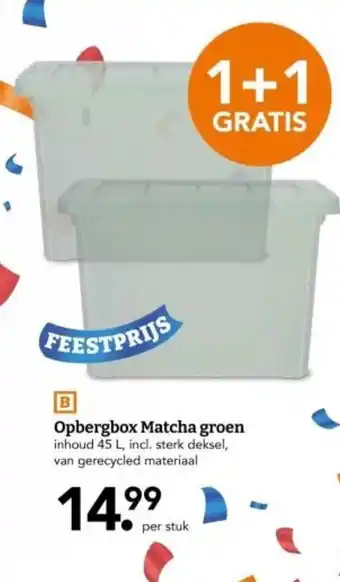 Blokker Opbergbox Matcha groen aanbieding