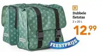 Blokker Dubbele fietstas aanbieding