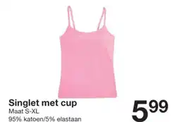 Zeeman Singlet met cup aanbieding