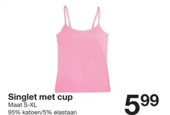 Zeeman Singlet met cup aanbieding