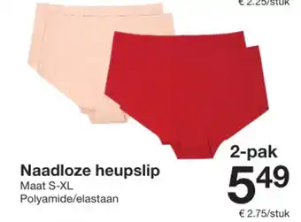 Zeeman Naadloze heupslip aanbieding
